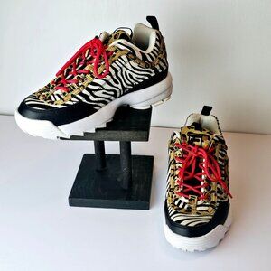 FILA Disruptor 2 Multi Animal Print Platform Style Sneaker, Size 8.5
